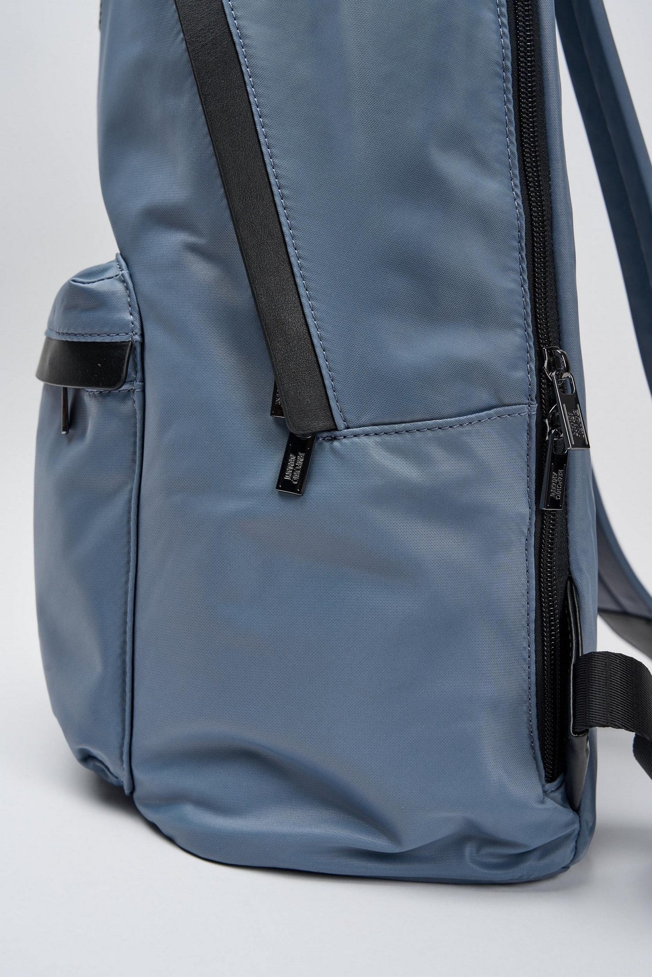 Emporio Armani Backpack Sustainability Values in Recycled Blue Nylon-6