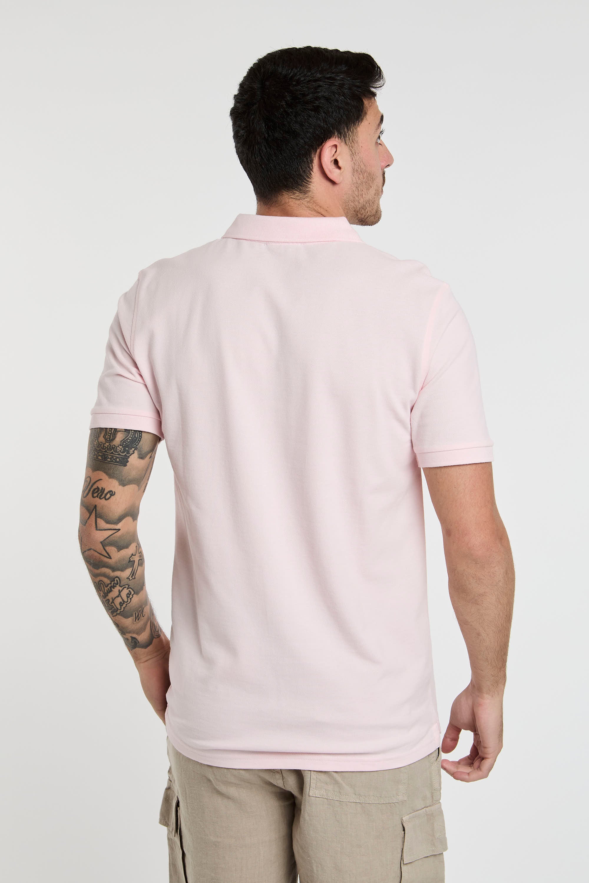 Vilebrequin Cotton Polo with Chest Embroidery Pink-5