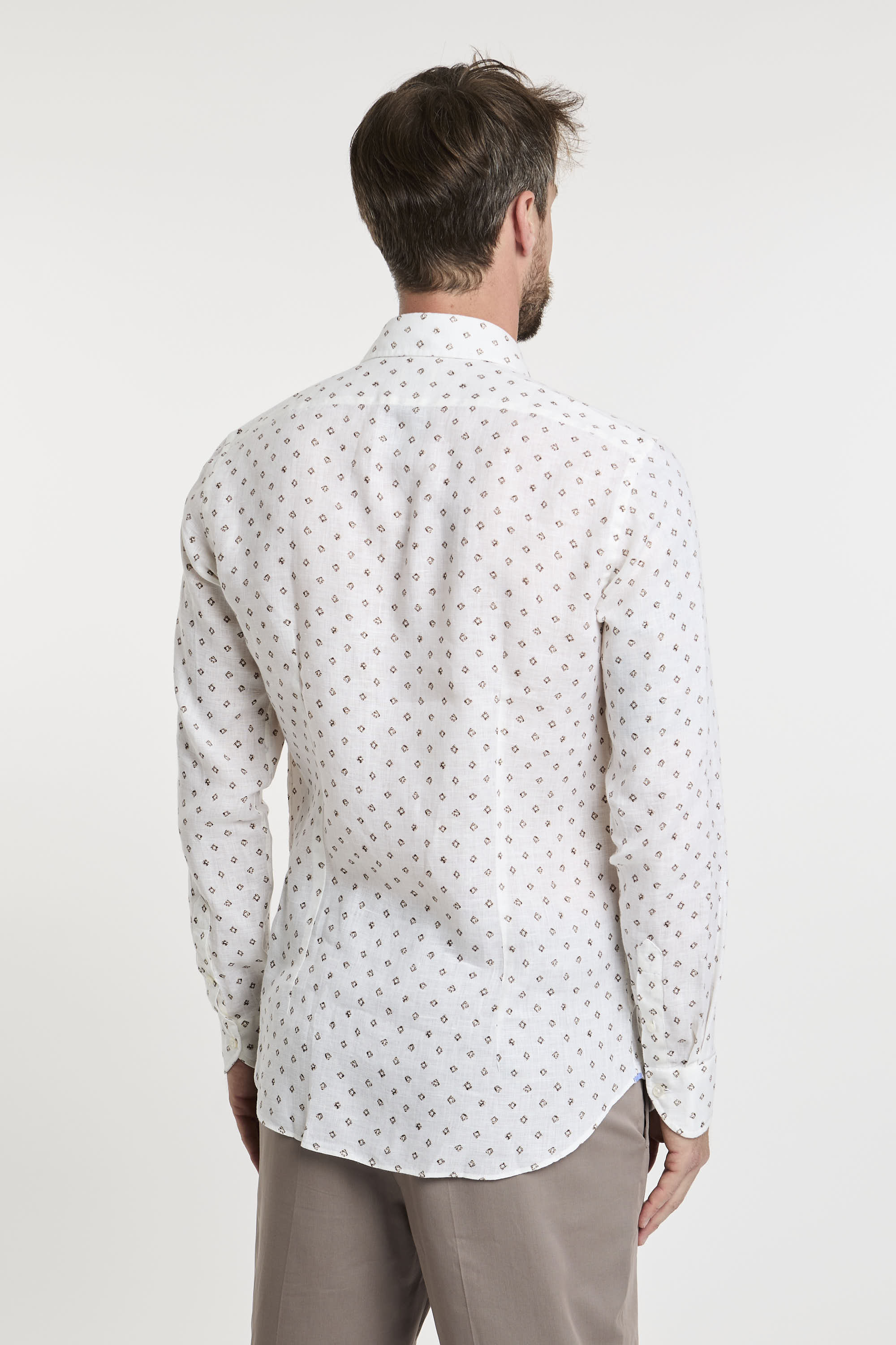 Xacus White Linen Shirt-5