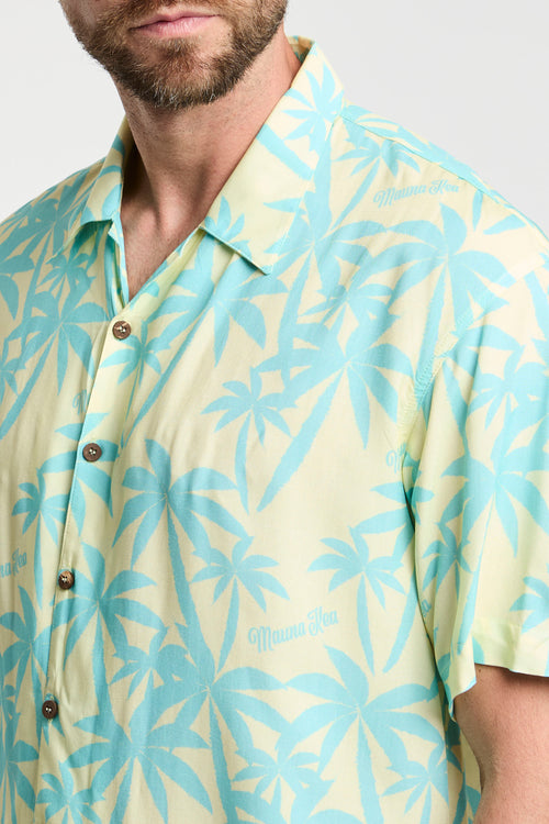 Mauna Kea Printed All Over Viscose Shirt in Yellow-2