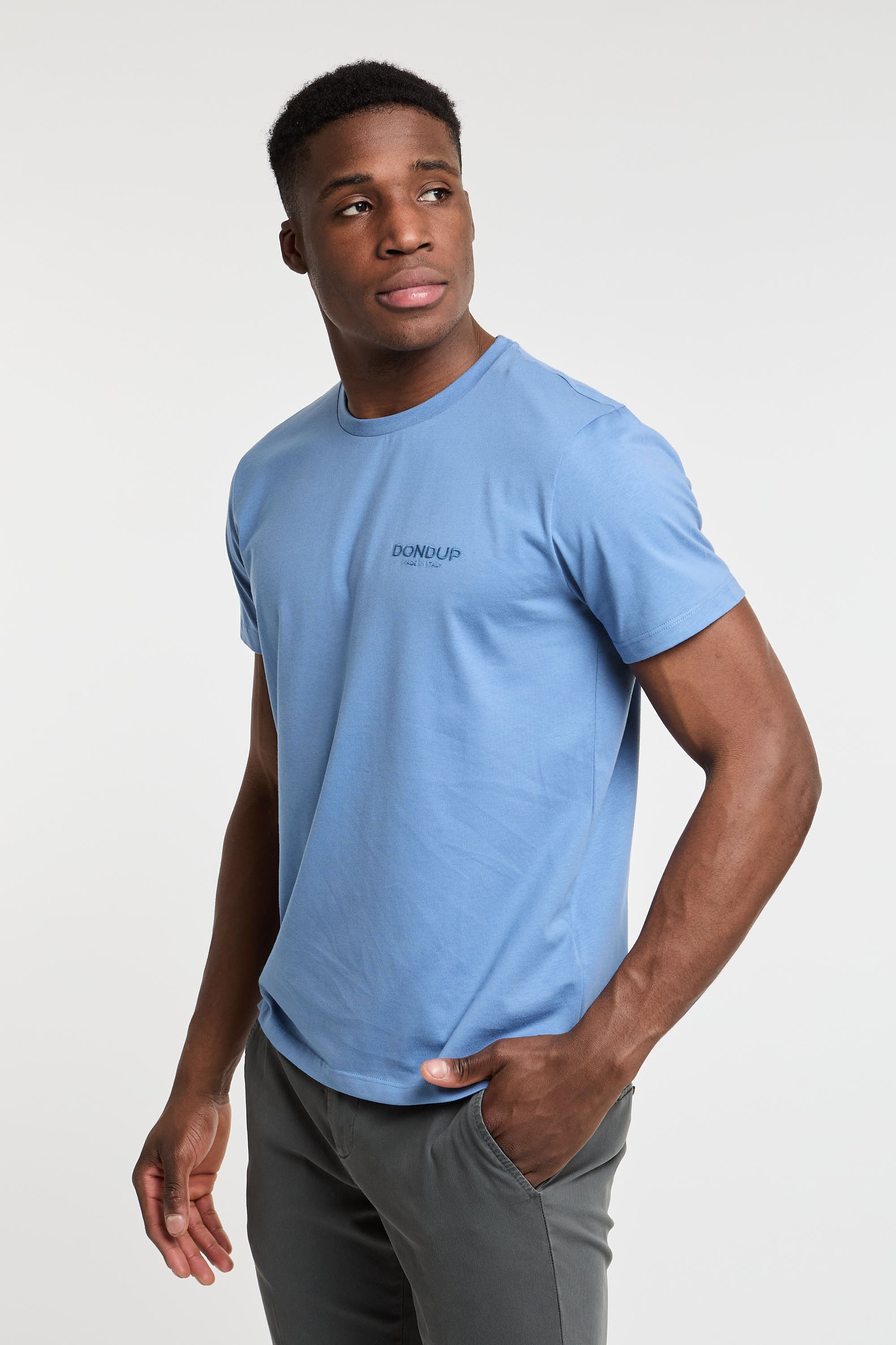 Dondup T-Shirt Cotton Light Blue-5