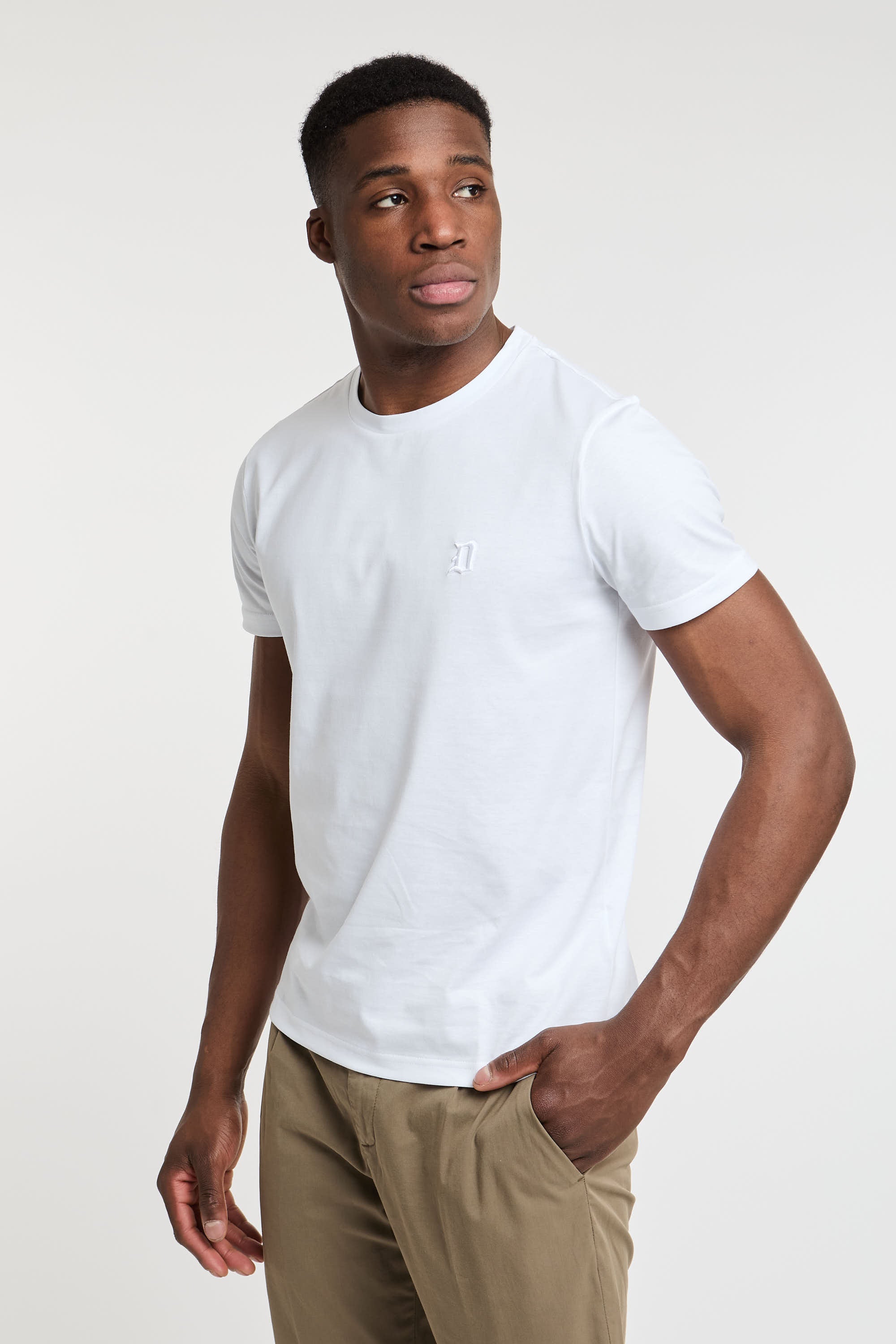 Dondup White Cotton T-Shirt-4