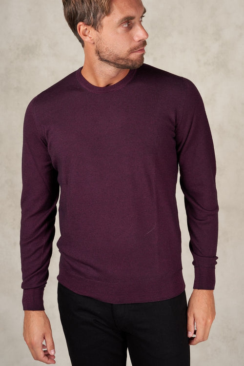 Merino wool crew neck sweater-2