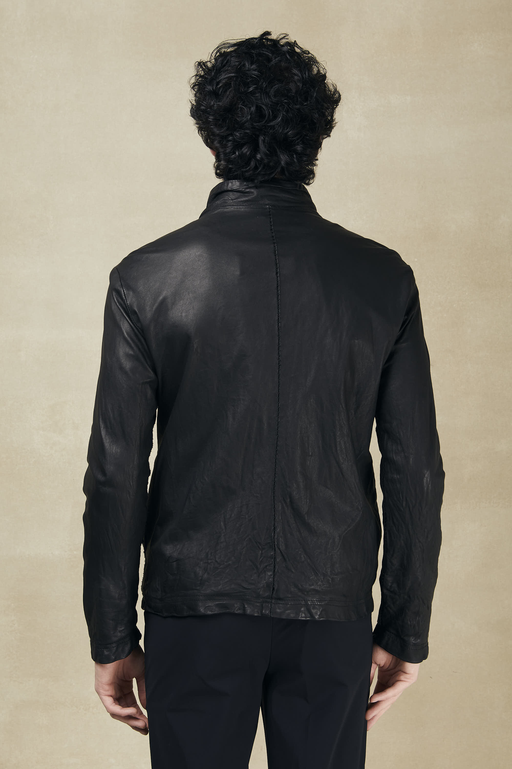 Genuine leather jacket-3