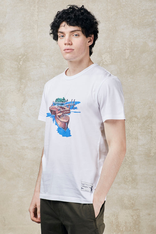 Pure cotton T-shirt with illustration-2