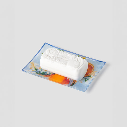 Fragonard Bel Orange Soap with Neutral White Dish-2