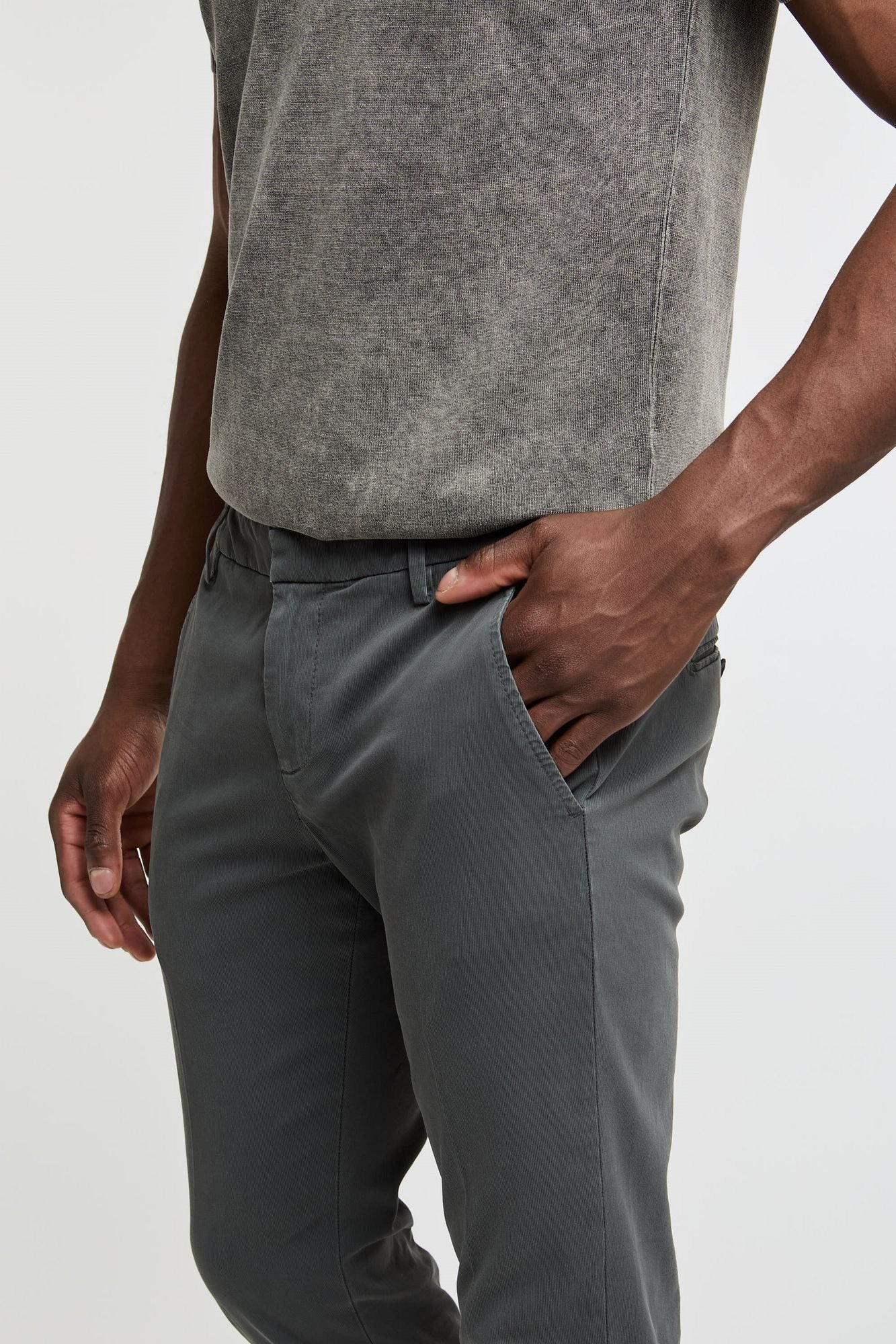 Dondup Gaubert Cotton Trousers in Grey-4