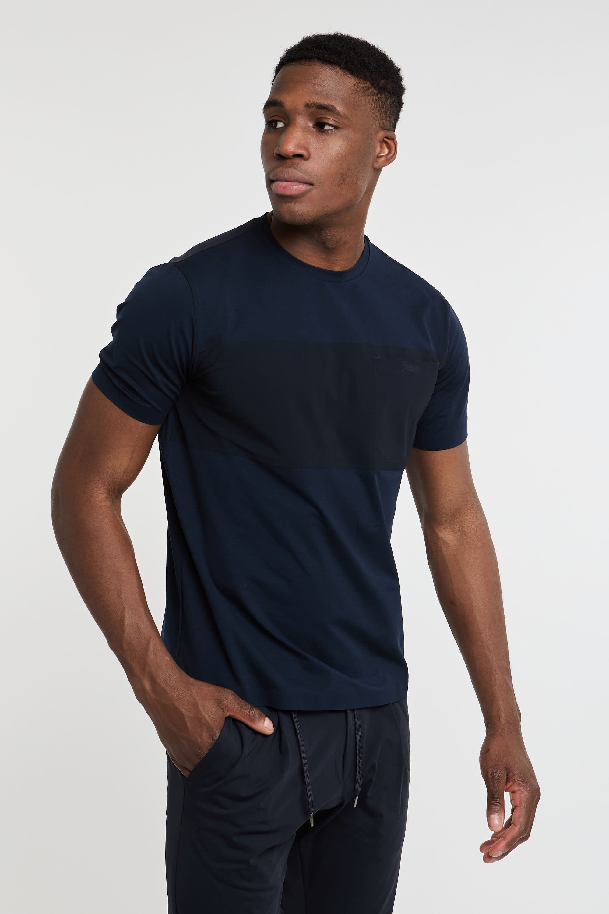 T-Shirt in superfine cotton stretch e light scuba-4