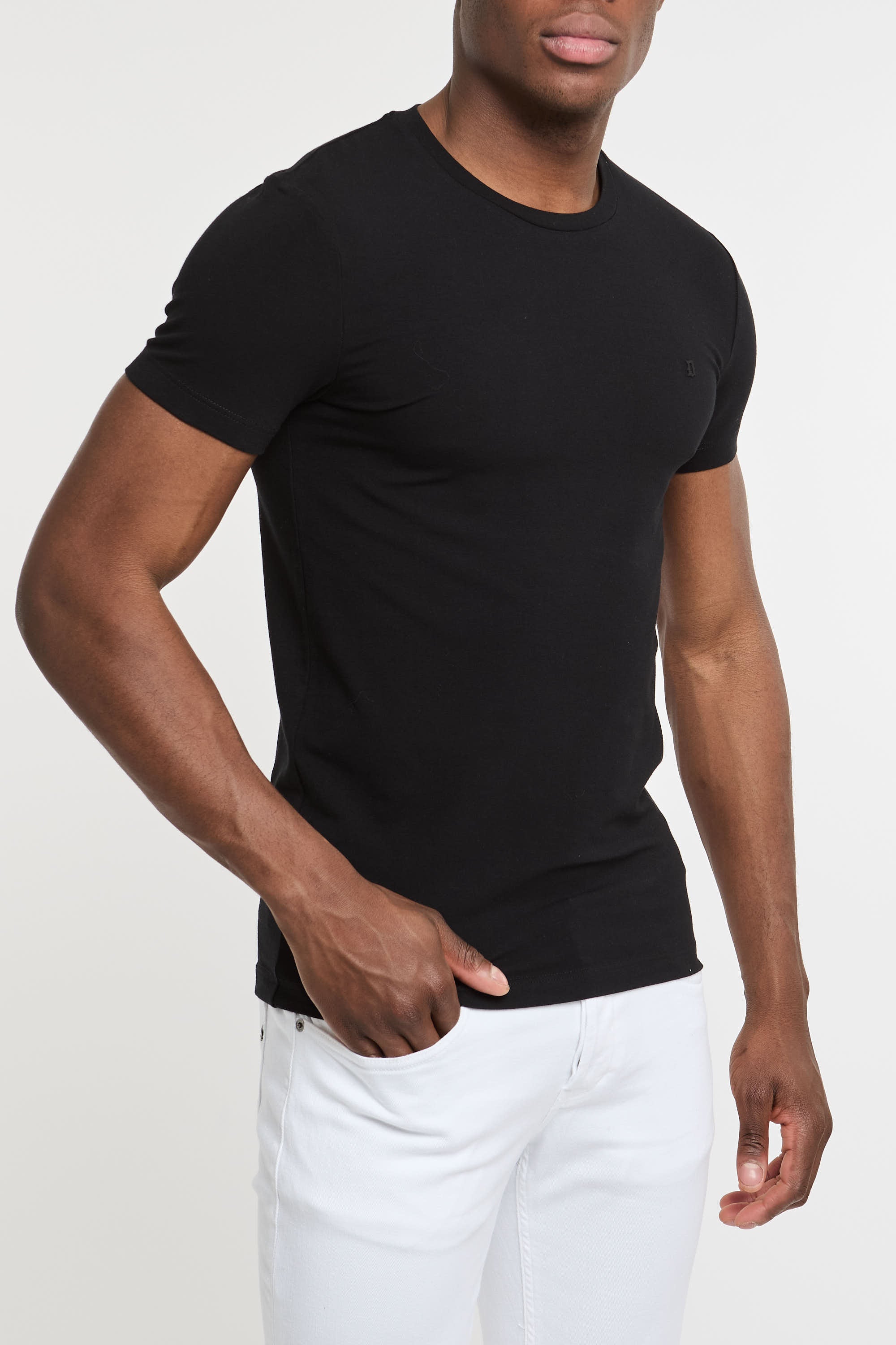 Dondup T-shirt Cotton/Elastane Black-4
