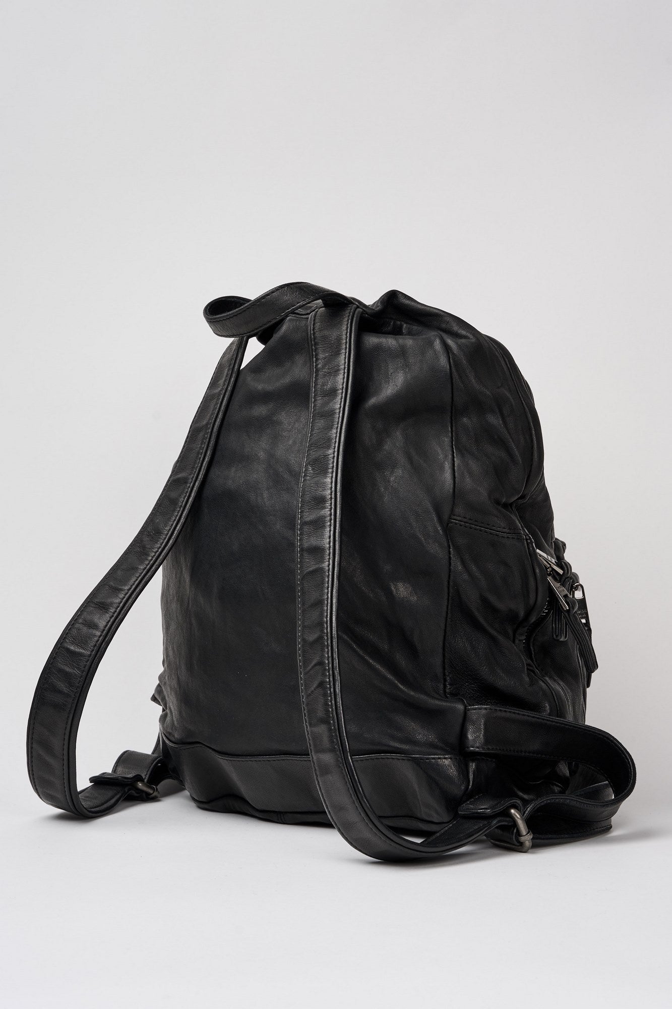 Giorgio Brato Backpack 6520 Leather Black-2