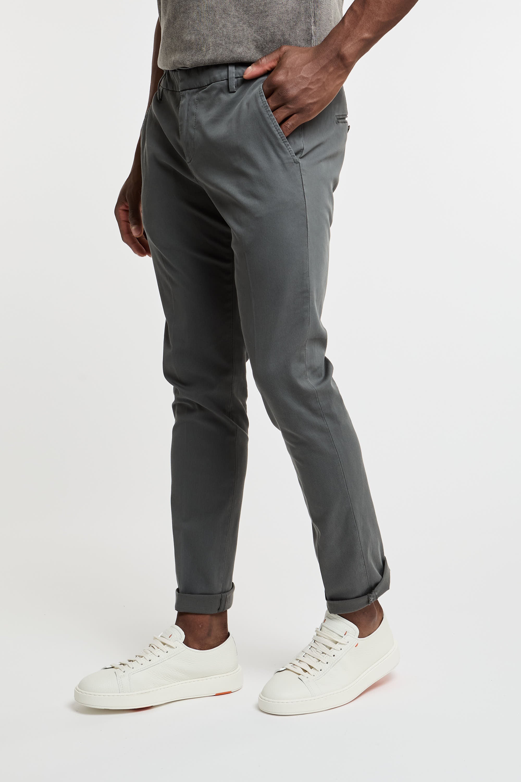 Dondup Gaubert Cotton Trousers in Grey-5