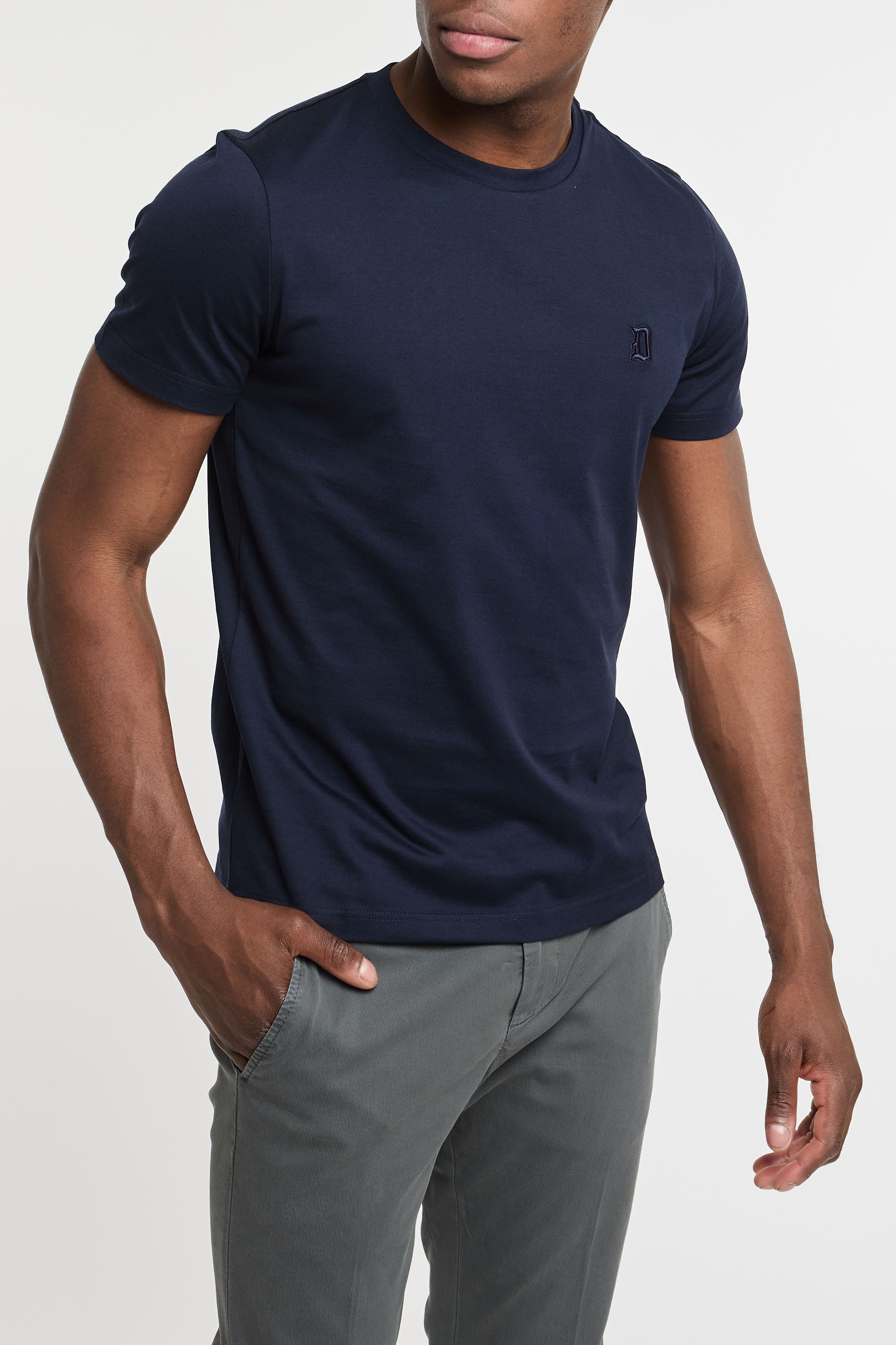 Dondup Blue Cotton T-Shirt-6