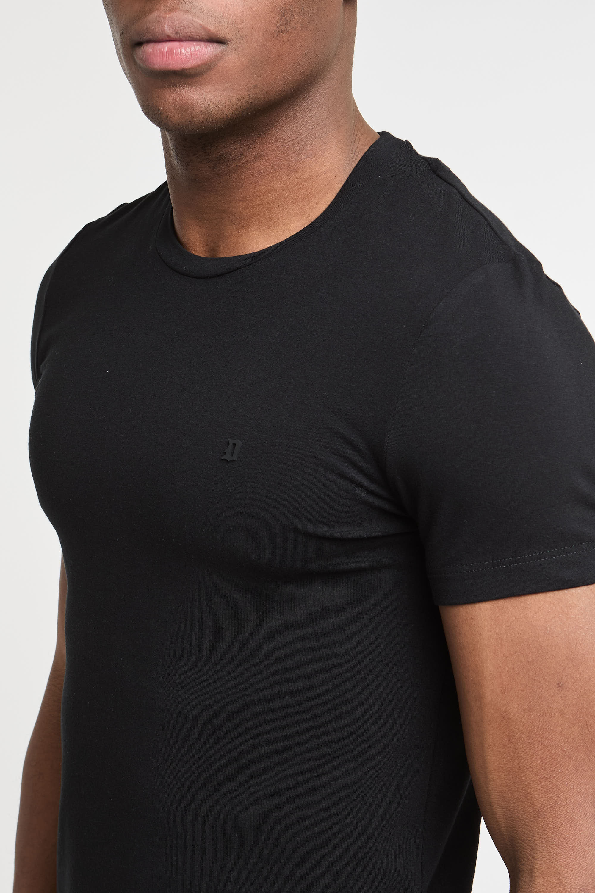 Dondup T-shirt Cotton/Elastane Black-3