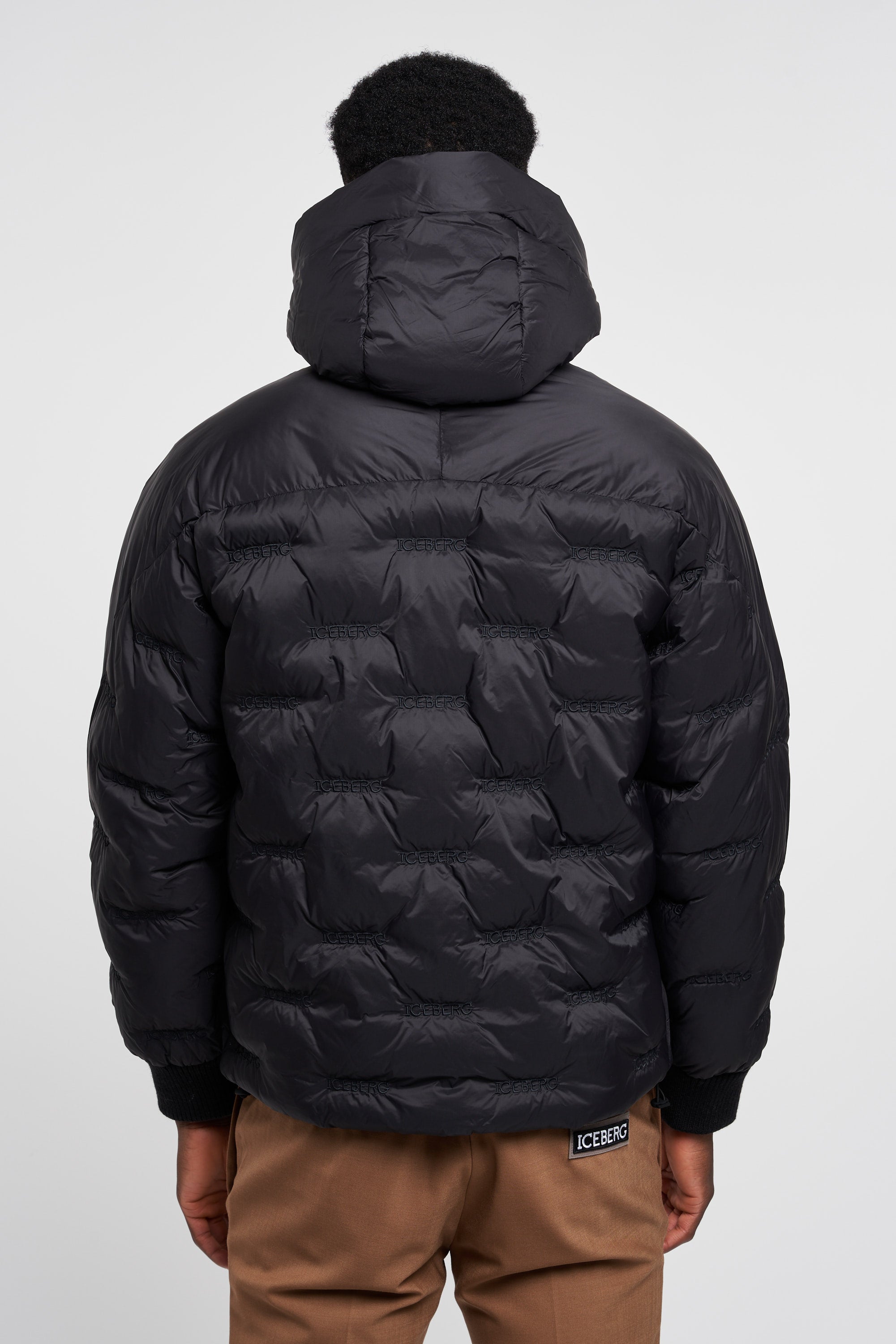 Iceberg Padded Jacket with Hood Nylon Black-4