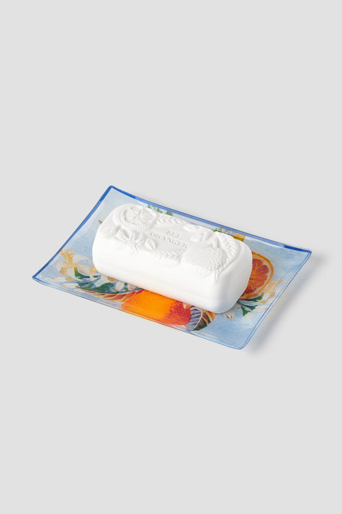 Fragonard Bel Orange Soap with Neutral White Dish