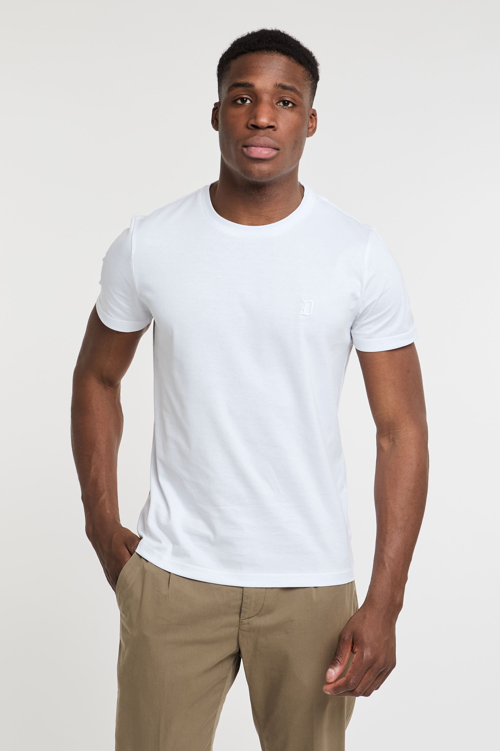 Dondup White Cotton T-Shirt-1