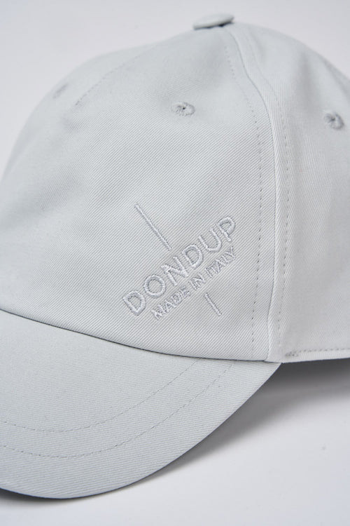 Dondup Mütze mit besticktem Logo Baumwolle Eisfarben-2