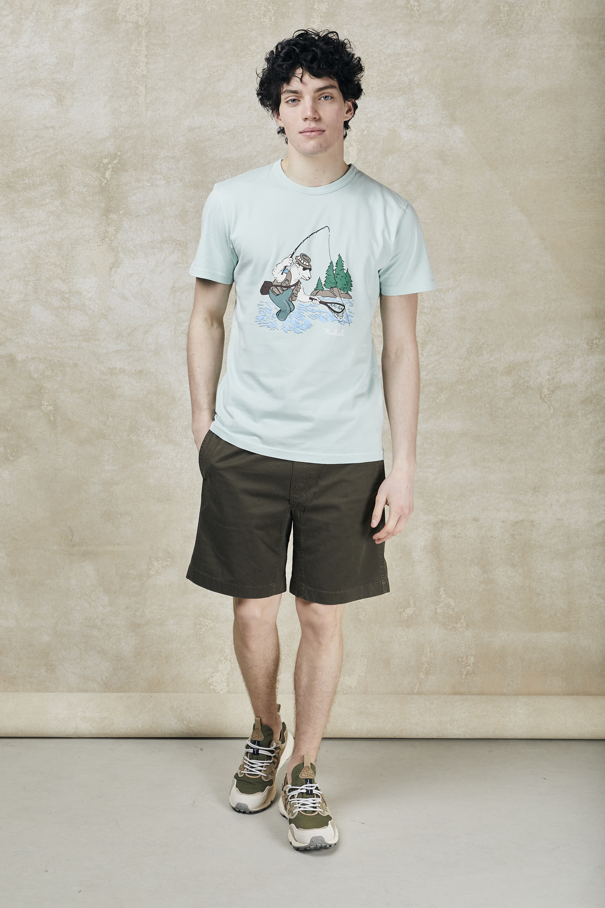 Pure cotton T-shirt with illustration-5