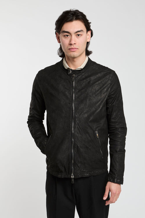 Giorgio Brato Black Leather Jacket