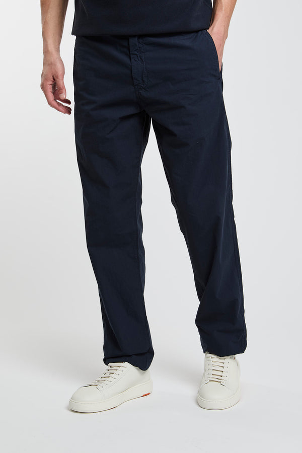 Aspesi Cotton Poplin Chino Trousers Blue - 2