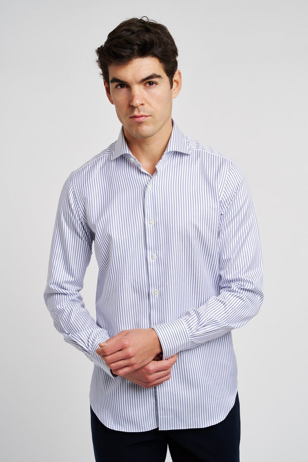 Alessandro Gherardi Striped Cotton Shirt Blue/White - 4