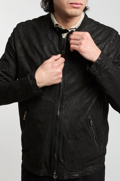 Giorgio Brato Black Leather Jacket-2