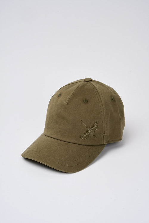 Dondup Mütze mit Besticktem Logo Baumwolle Grün