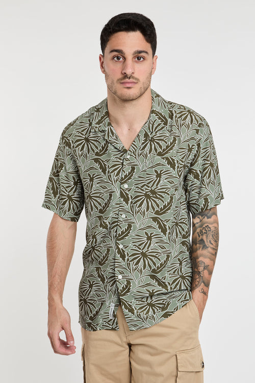 Woolrich Tropical Print Viscose Shirt Green-2