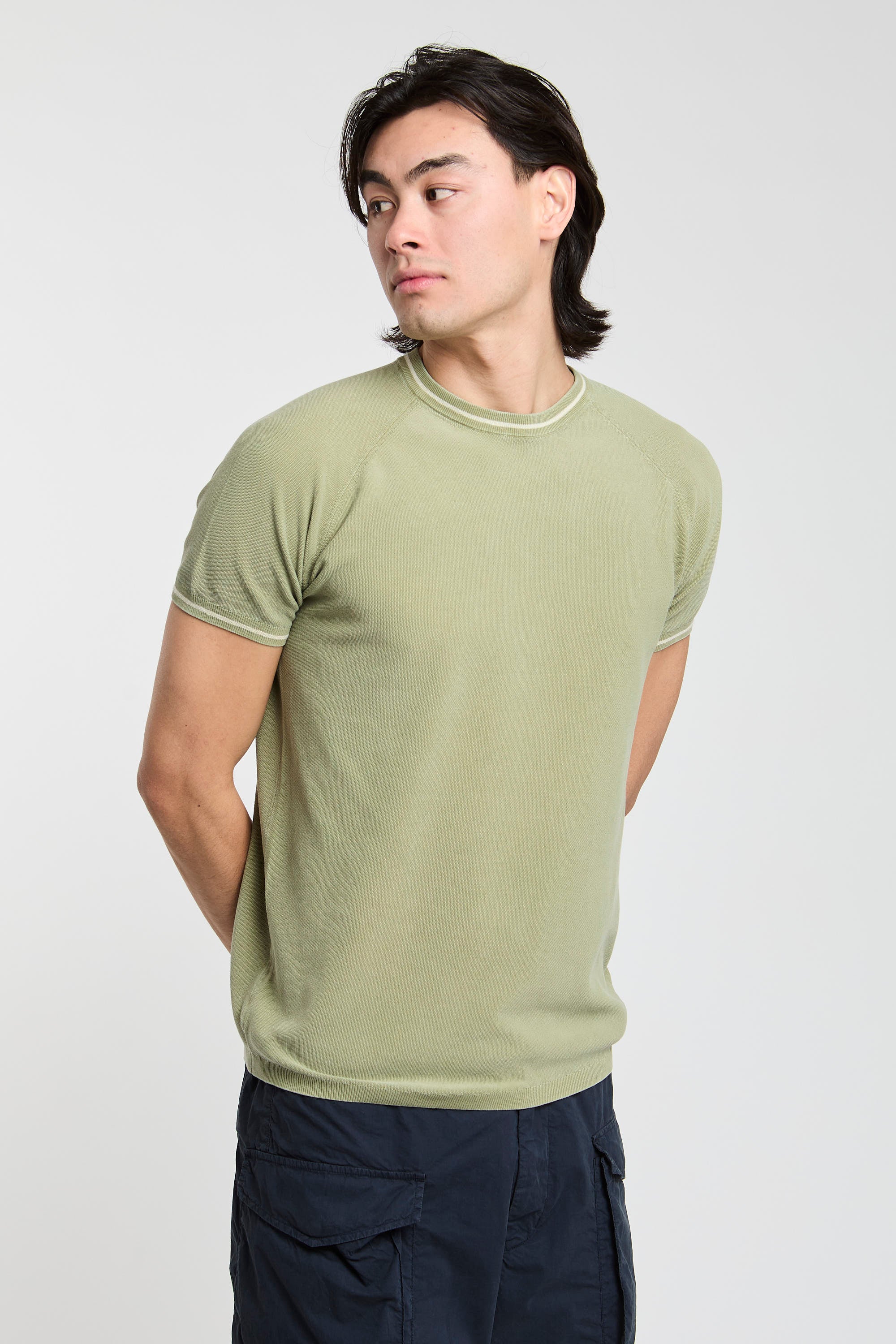 T-shirt in maglia di cotone-7