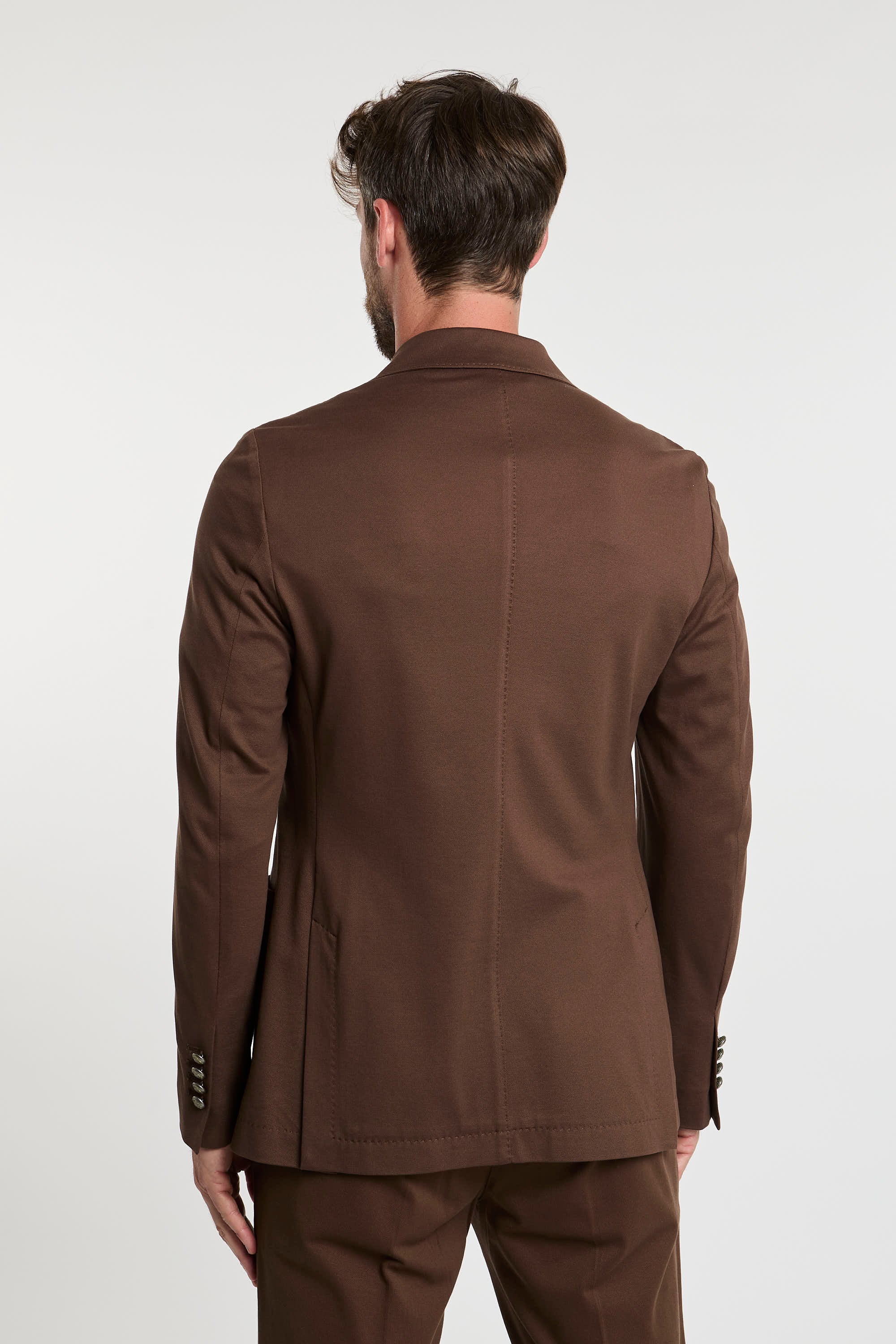 Circolo 1901 Double-breasted Brown Cotton Jacket-6