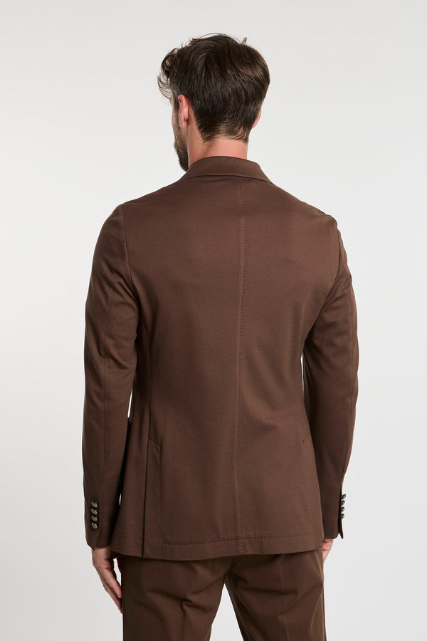 Circolo 1901 Double-breasted Brown Cotton Jacket - 6