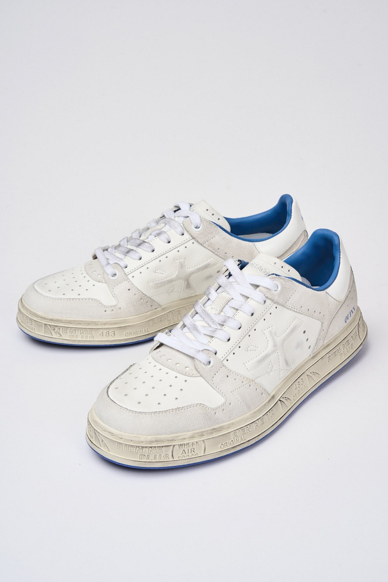 Premiata Sneakers Quinn Leather/Suede White-7