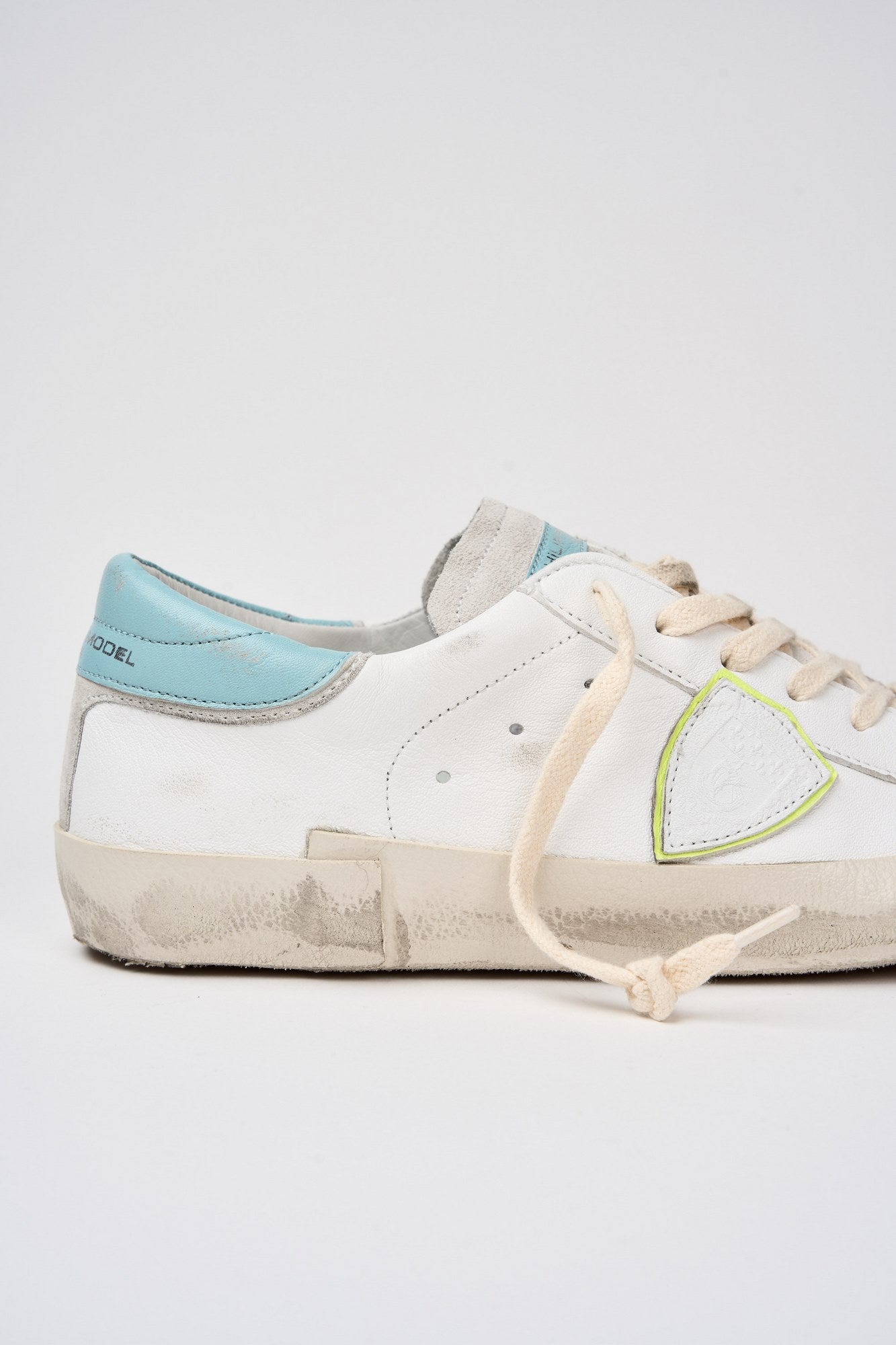 Philippe Model Sneakers Prsx Leather/Suede White/Sky Blue-4