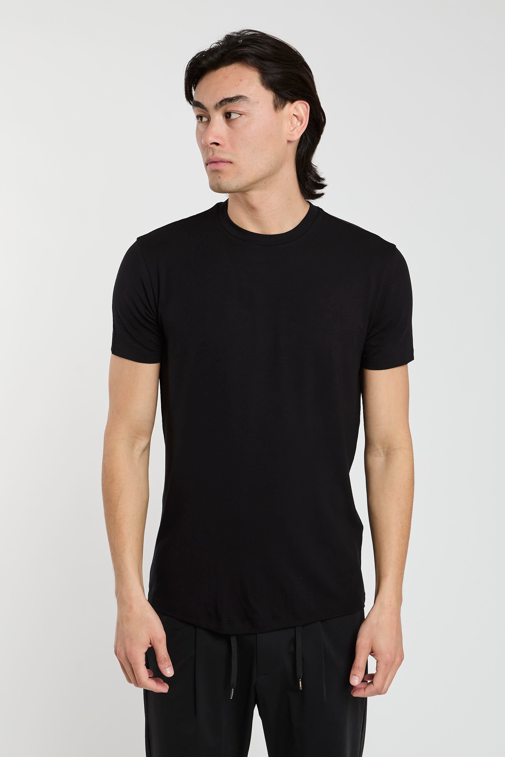 Emporio Armani T-Shirt Viscose/Elastane Black-3