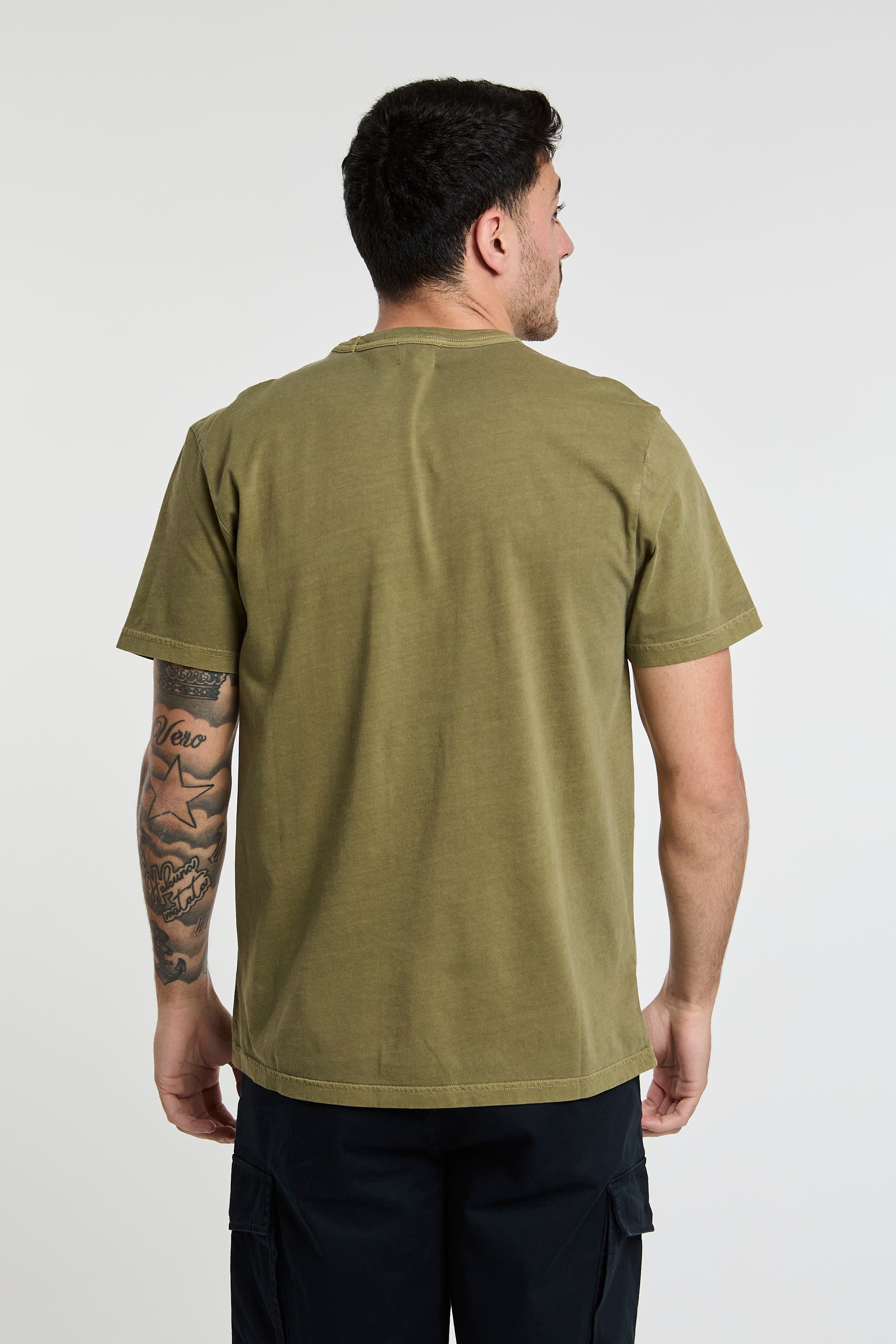 Woolrich T-Shirt Jersey aus reinem Baumwollgrün-5