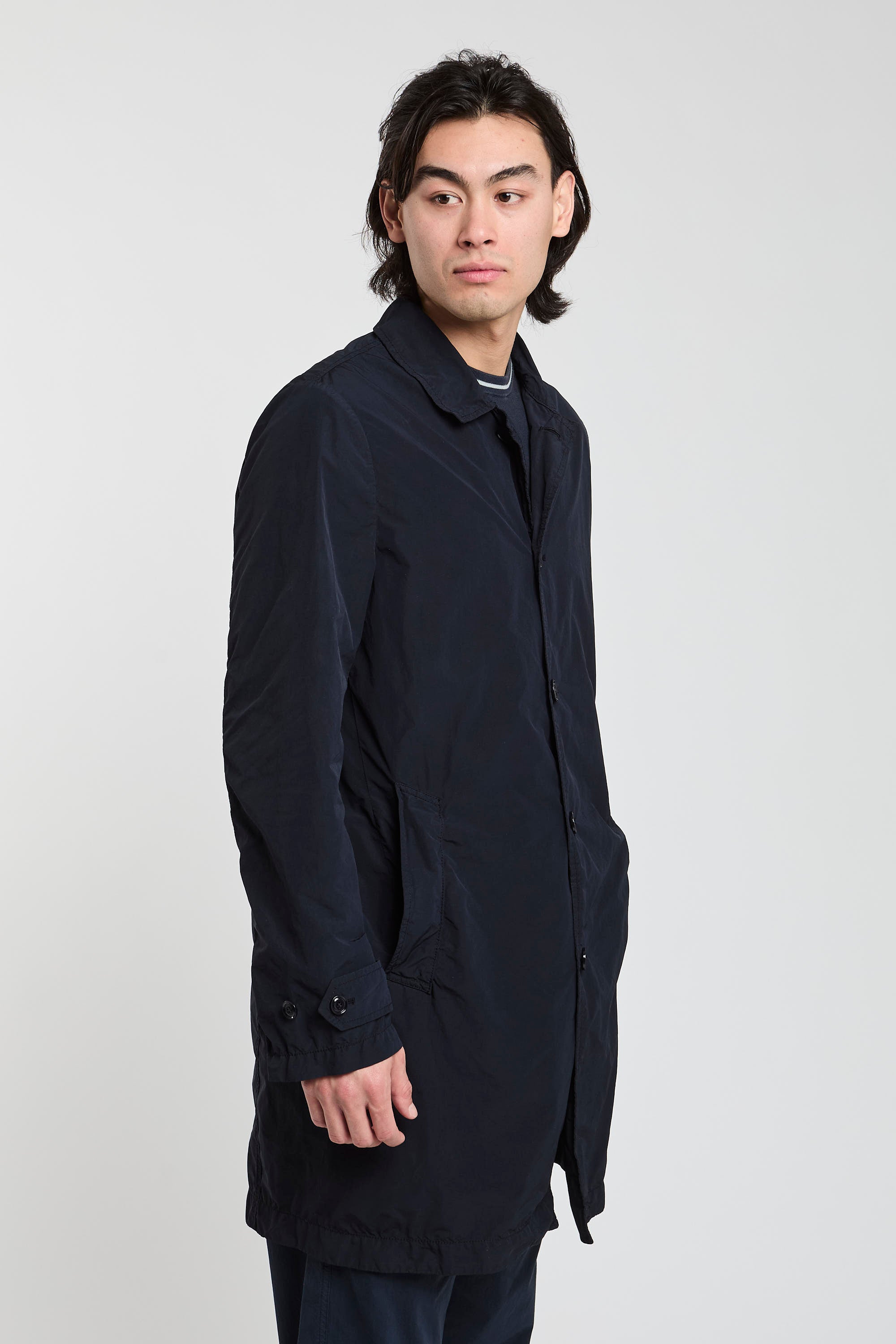 Aspesi Compact Polyester/Nylon Waterproof Jacket in Blue-3