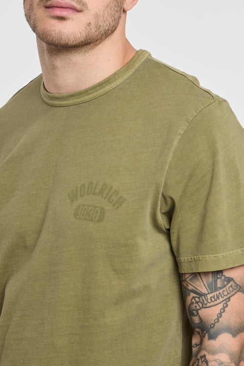 Woolrich T-Shirt Jersey aus reinem Baumwollgrün-2