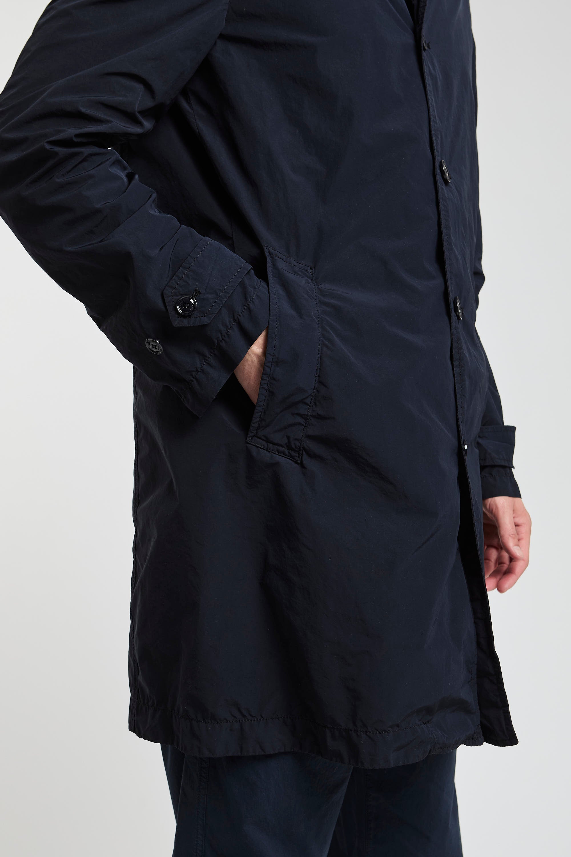 Aspesi Compact Polyester/Nylon Waterproof Jacket in Blue-7