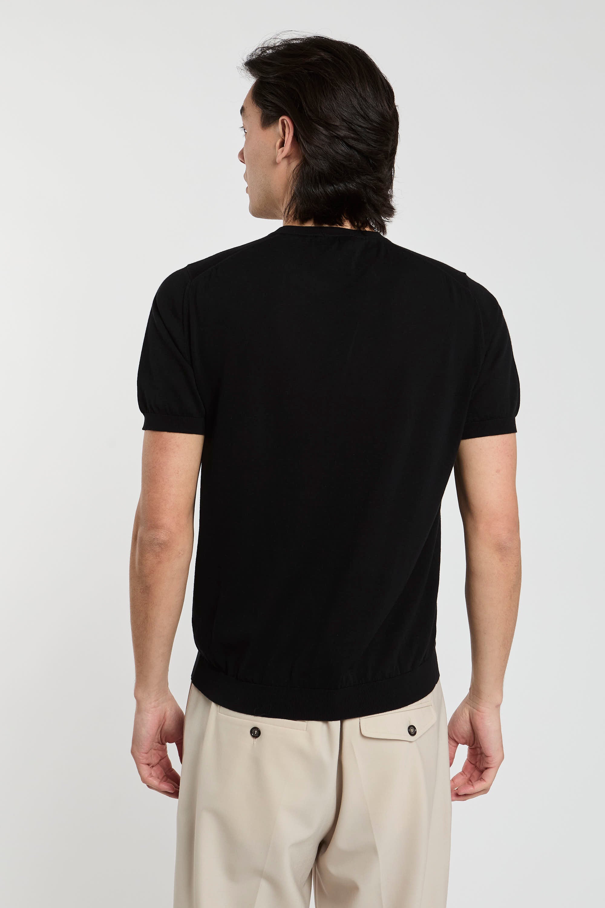 Drumohr Black Cotton T-shirt-4