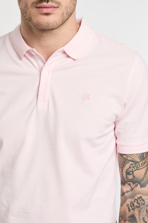 Vilebrequin Cotton Polo with Chest Embroidery Pink