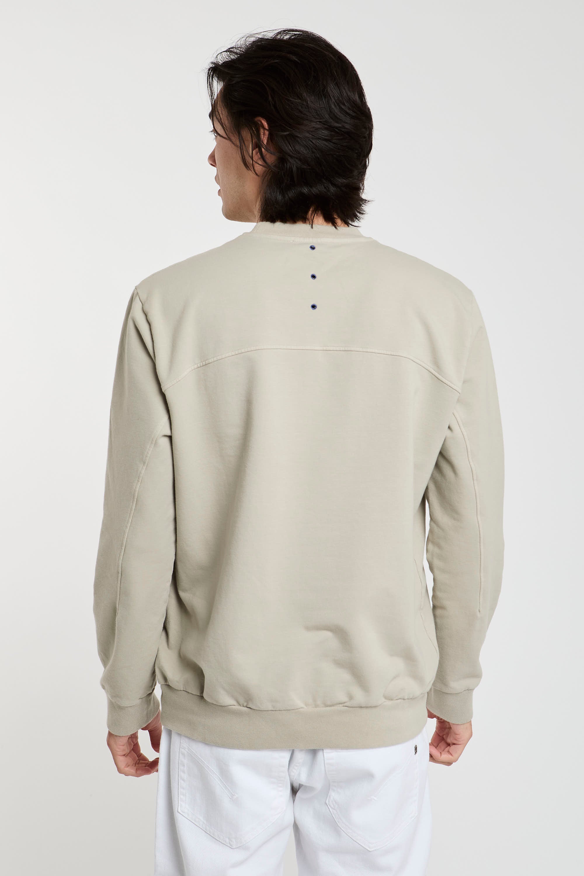 Ausgezeichnete Sweatshirt Baumwolle/Elasthan Sandfarben-5