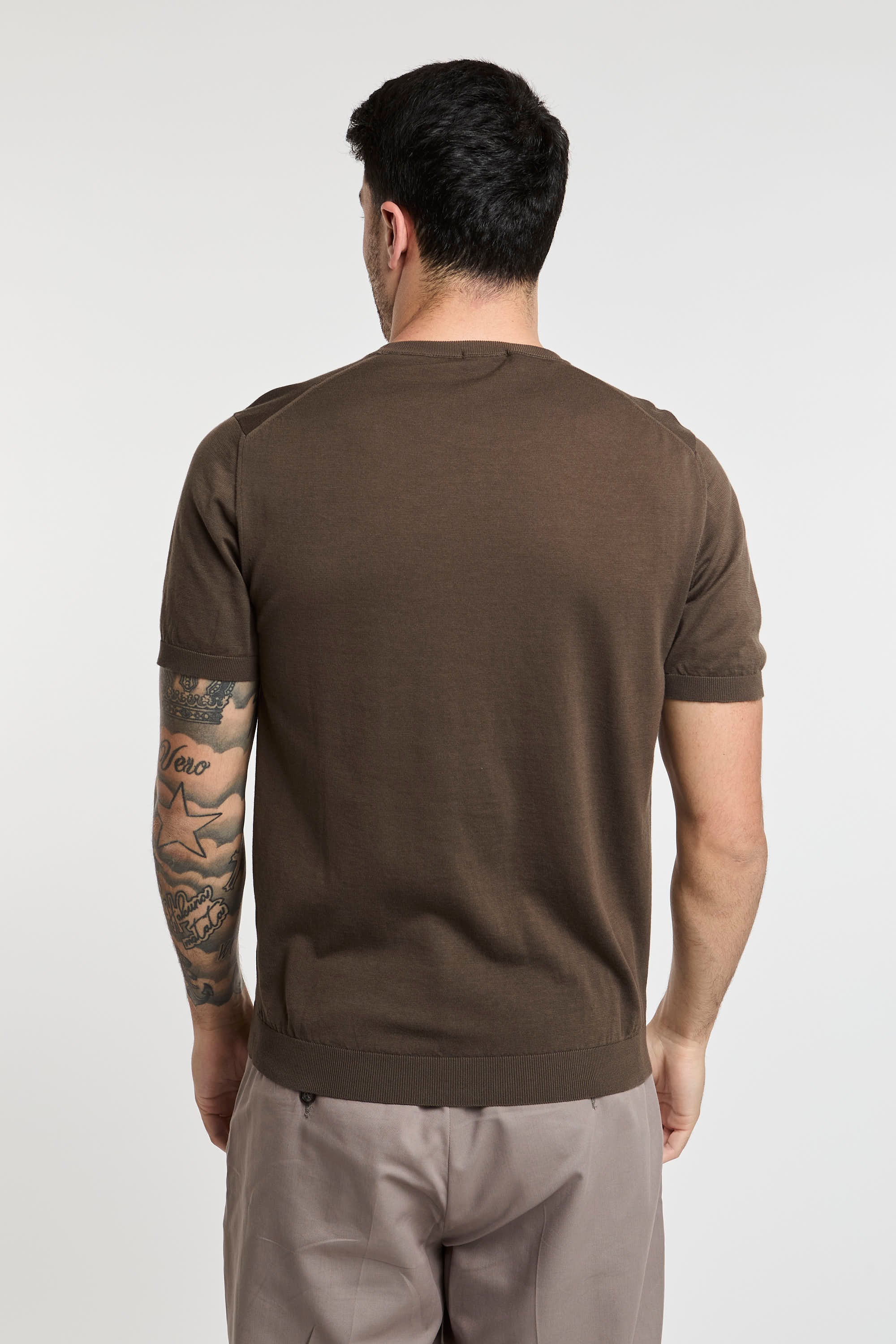 Drumohr Cotton T-shirt Brown-6