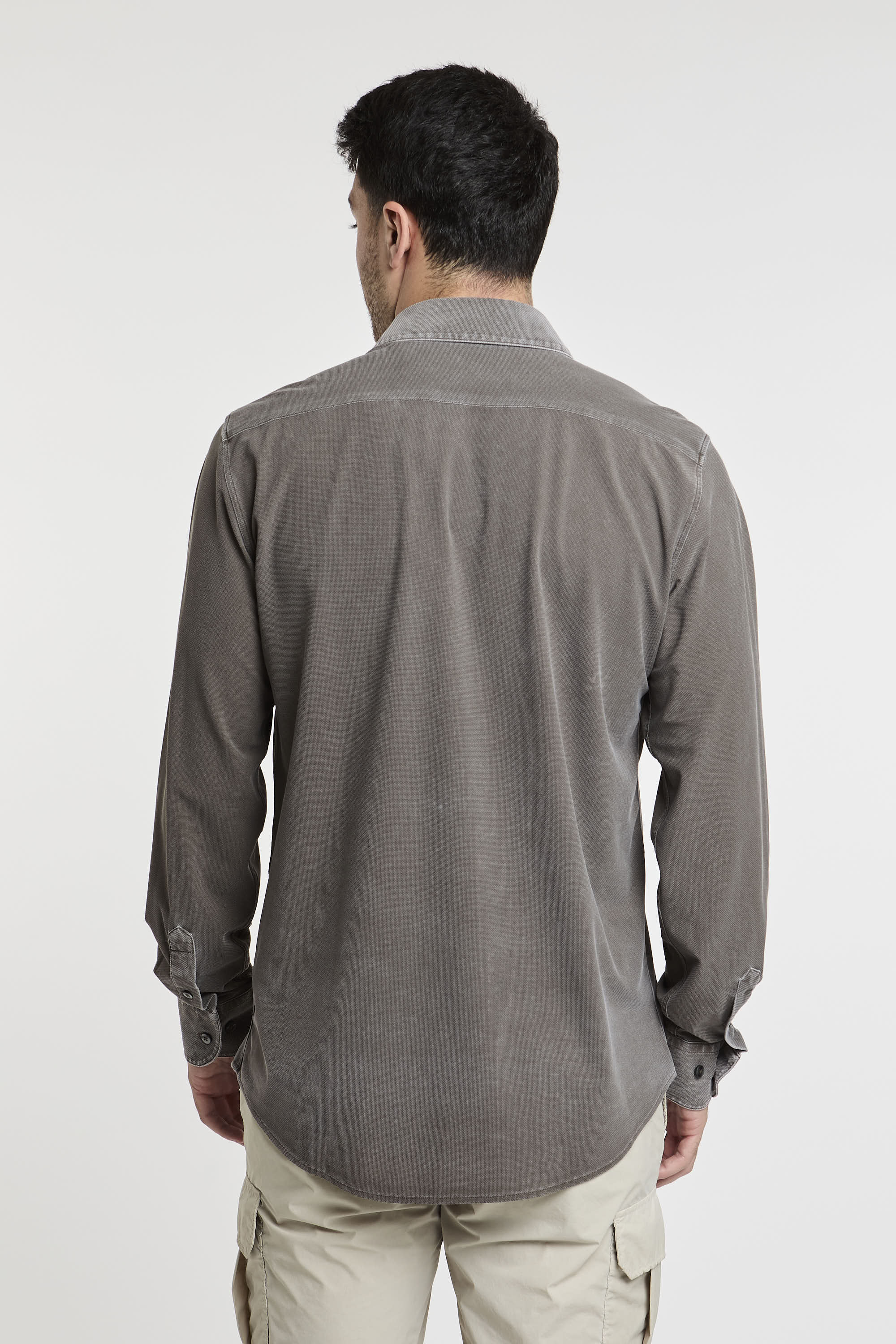 RRD Techno Wash Piqué Nylon/Elastane Shirt in Taupe-6