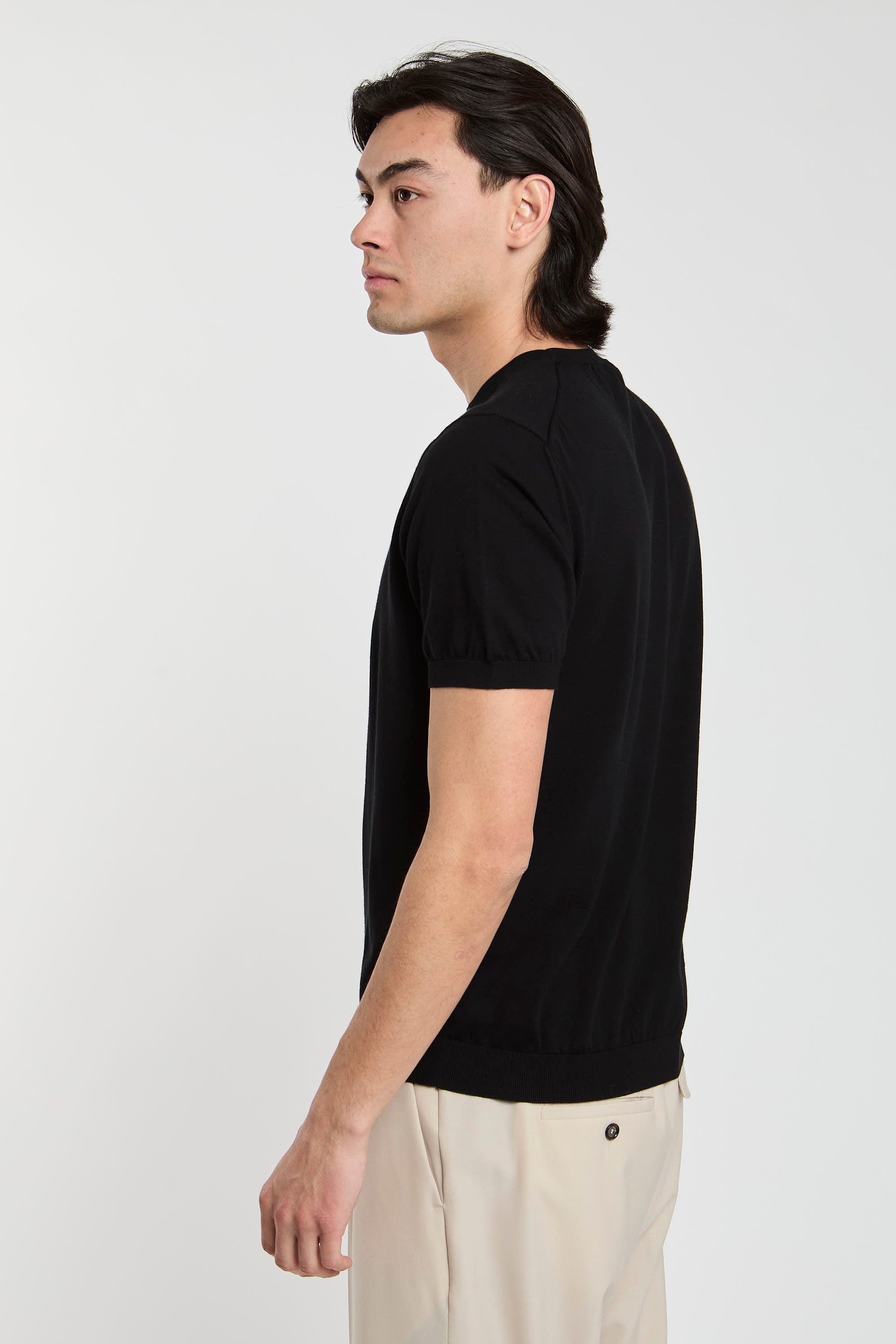 Drumohr Black Cotton T-shirt-6