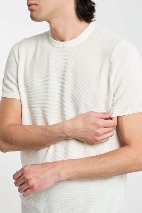 Drumohr T-Shirt Baumwolle Weiß