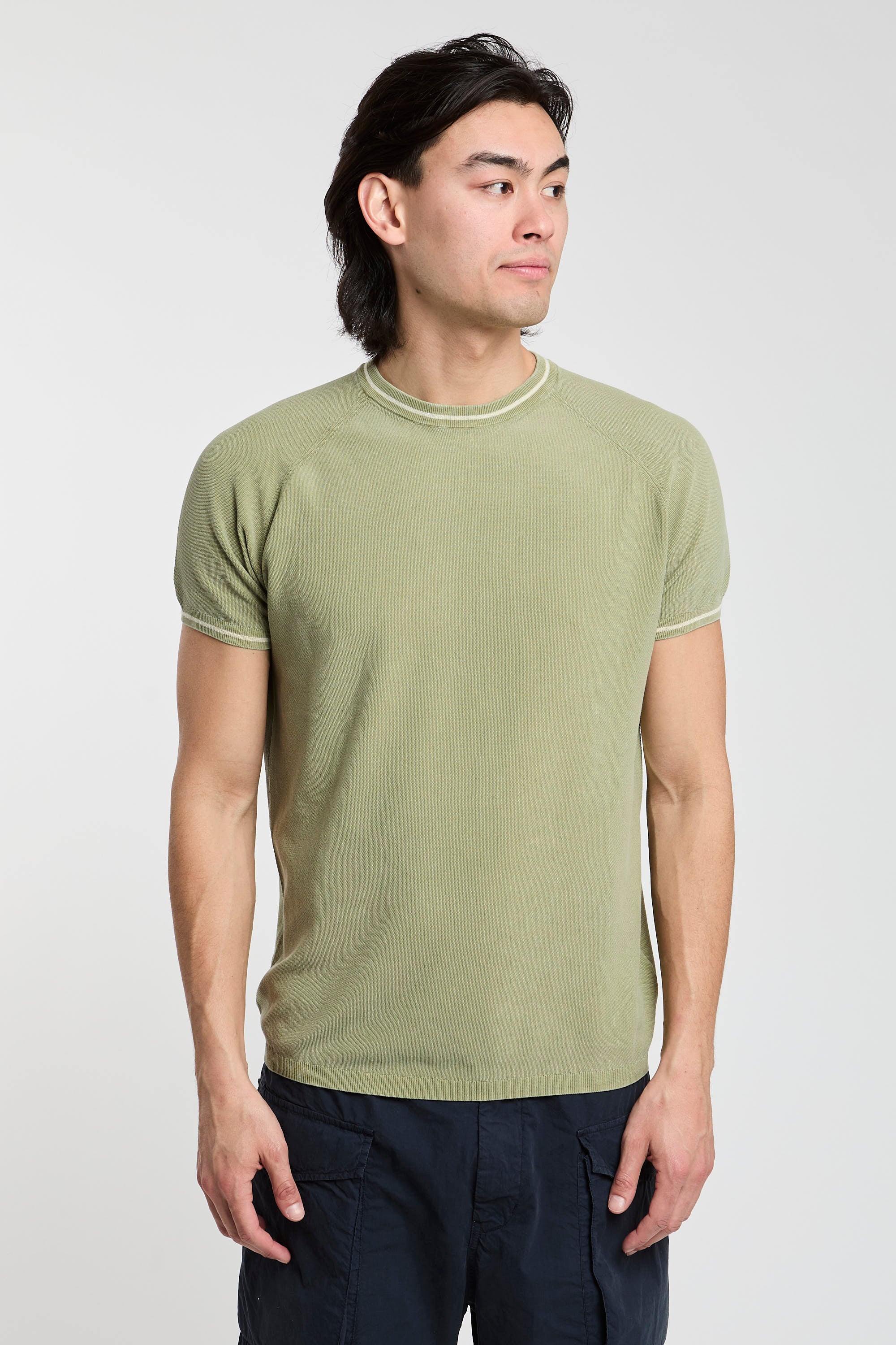 Aspesi Cotton T-shirt Green Cotton Knit-4