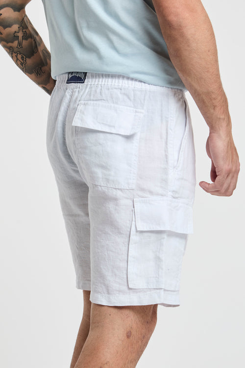 Vilebrequin Linen Bermuda Shorts in White-2