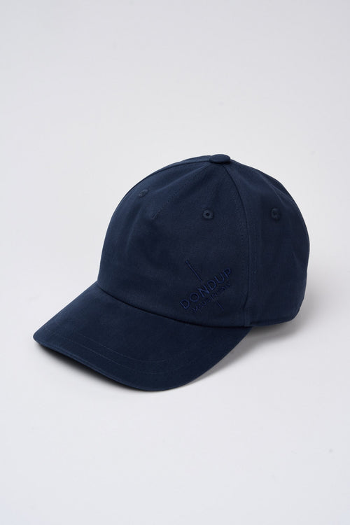 Dondup Mütze mit gesticktem Logo 100% Baumwolle Blau
