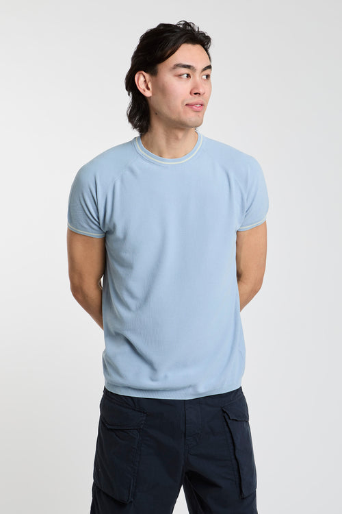Aspesi Cotton Jersey Blue T-Shirt