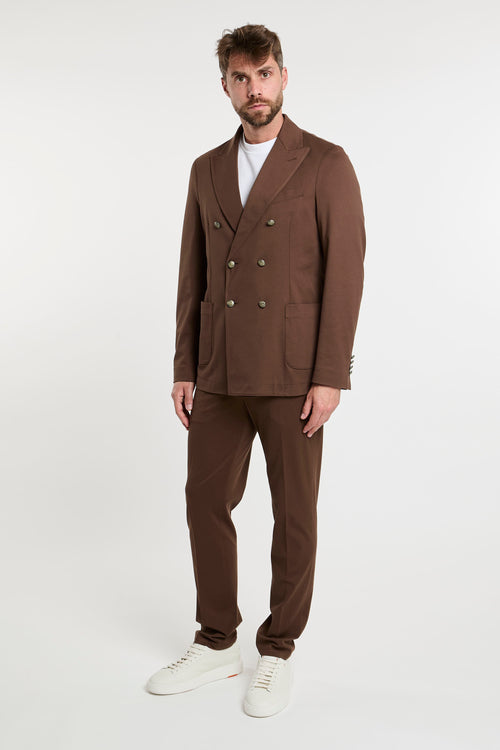 Circolo 1901 Double-breasted Brown Cotton Jacket-2
